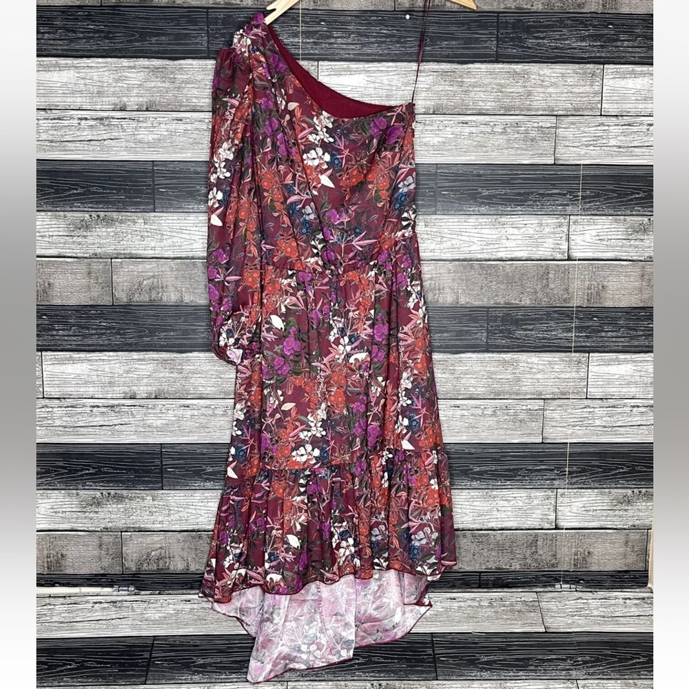 Chelsea28 Womens Dress Size XS One Shoulder Floral High Low‎ Tier Blouson Formal